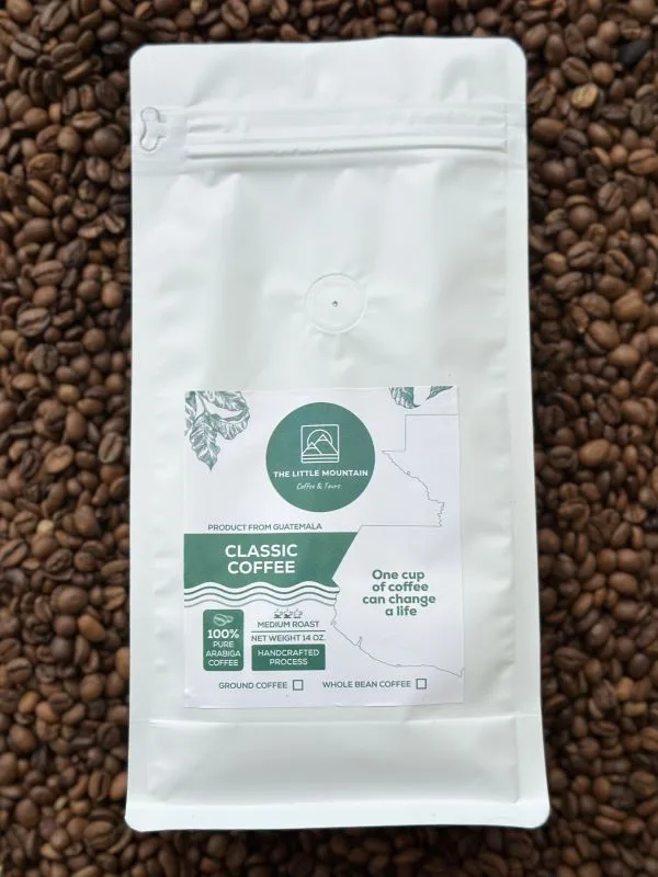 14-ounce resealable bag of The Little Mountain Classic Coffee